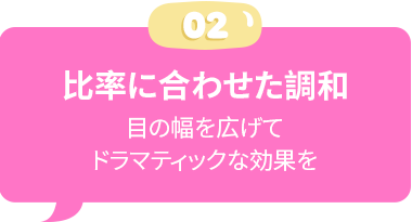 確実なイメージ変化目の幅を広げてドラマティックな効果を