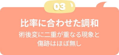 傷跡及び再発防止術後変に二重が重なる現象と傷跡はほぼ無し