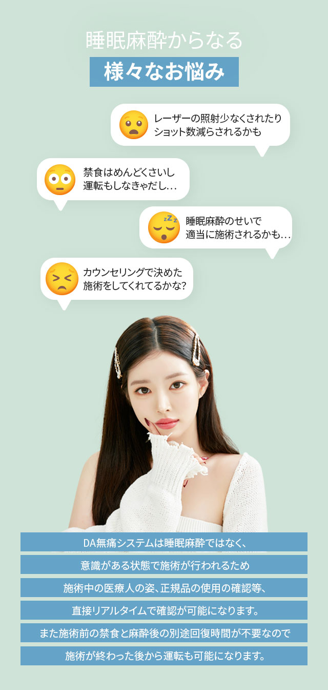 睡眠麻酔からなる様々なお悩み